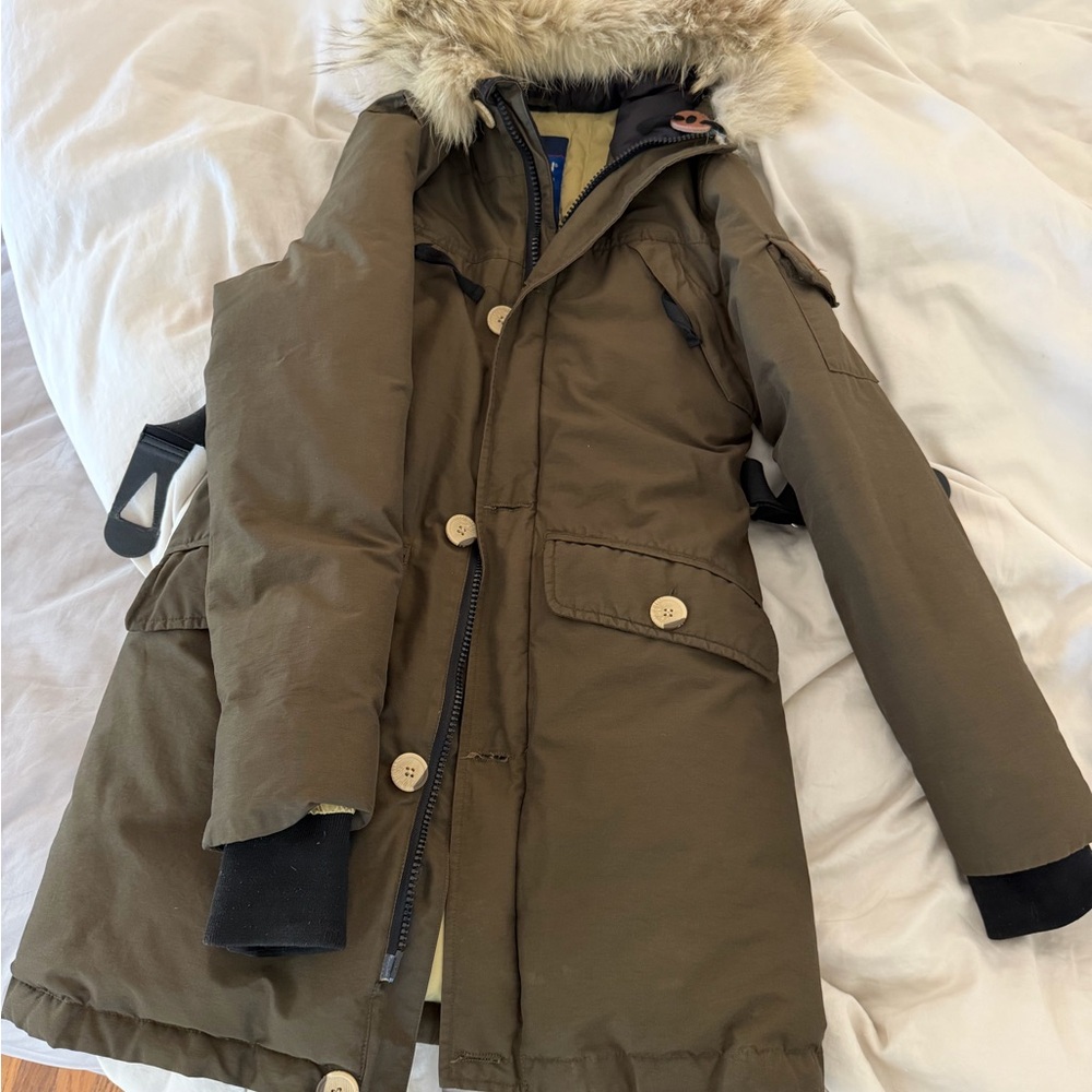 Penfield Olive Green Parka with Fur hood